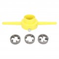 Pipe Threading Tool Pvc Thread Maker Npt Round Die Set Threader Plumbing Manual Hand With 3 Diesa 1 2a 4 1a Kit