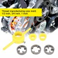 Pipe Threading Tool Pvc Thread Maker Npt Round Die Set Threader Plumbing Manual Hand With 3 Diesa 1 2a 4 1a Kit