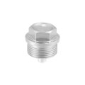 1 Set Universal M24x1 5 Car Magnetic Oil Drain Plug Sump Nut Bolt Screw With 3 Gasket Aluminum Alloy Silver Tone 