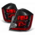Oe-style Black Bezel Tail Light For 2007-2009 Nissan Sentra Housing Clear Lens Braking Lamp Assembly Replacement Driver 