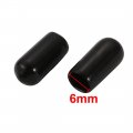 Uxcell 200pcs 6mm Inner Dia Pvc Flexible Vinyl End Cap Screw Thread Protector Black