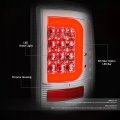 Auto Dynasty I 2pcs Red 3d Led C-style Light Bar Rear Tail Lights Brake Lamps Compatible With Dodge Ram 1500 2500 3500 09-17