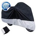 Anzio Xxxl Black Silver Waterproof Rain Uv Protective Breathable 116 Inch Motorcycle Motorbike Motor Cover W Storage Bag 