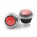 Baomain Boat Rocker Switch Red Round Button Ac 6a 250v 10a 5v 2 Pin Spst On Off 2 Position W Cap Pair
