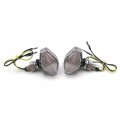 Httmt- Motorcycle Universal Amber Led Turn Signal Light Indicator Blinker Bobber P N Mt303-005 