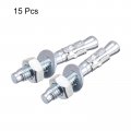 Uxcell M10x70mm Expansion Bolt Screw Q235 Carbon Steel For Concrete 15pcs