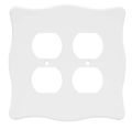 Brainerd 64599 Nylon Double Duplex Outlet Wall Plate Switch Cover White 