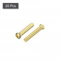 Uxcell Brass Machine Screws M5x30mm Phillips Pan Head Fastener Bolts For Furniture Office Equipment Electronics 20pcs