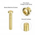 Uxcell Brass Machine Screws M5x30mm Phillips Pan Head Fastener Bolts For Furniture Office Equipment Electronics 20pcs