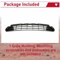Hecasa Grille Compatible With 2010-2012 Ford Fusion Hybrid S Se Sel Sport Black Front Bumper Cover Molding Replacement For