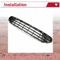 Hecasa Grille Compatible With 2010-2012 Ford Fusion Hybrid S Se Sel Sport Black Front Bumper Cover Molding Replacement For
