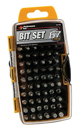 Performance Tool 20145 67-piece Bit Set With Clear View Storage Case