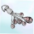 Kesyoo Keychains For Car Keys Rhinestone Keychain Zinc Alloy Charm Pendant Key Ring Ornament Crystal Hanging Diamond Handbag