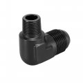 X Autohaux An10 90 Degree Male To 3 8 Npt Flare Bulkhead Fitting Adaptor Connector For Car Black 6061 Aluminum Alloy
