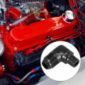 X Autohaux An10 90 Degree Male To 3 8 Npt Flare Bulkhead Fitting Adaptor Connector For Car Black 6061 Aluminum Alloy