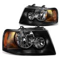 Dna Motoring Hl-oh-fexpe03-bk-am Black Amber Headlight Replacement For 03-06 Expedition 