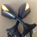 Httmt Mt085- Turn Signal Mirrors For Suzuk Gsxr Hayabusa Sv 650s Katana Rf 600r Carbon Fiber Color Clear Lens 