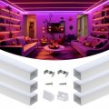 Muzata 6pack 3 3ft 1m Plus-size Led Channel System For Waterproof Strip Up To 16mm Width Silver 18x13mm Spotless Milky White 
