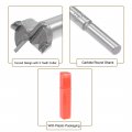 Uxcell Forstner Drill Bits 15mm Tungsten Carbide Wood Hole Saw Auger Opener Woodworking Hinge Drilling Boring Bit Cutter Gray