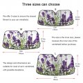 Close-up Of Lavender Purple Flowers With Green Leaves On White Auto Car Front Sunshade Windshield Automobile Window Foldable