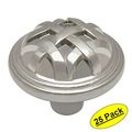 Cosmas 7064sn Satin Nickel Braided Cabinet Hardware Round Knob 1-1 4 Diameter 25 Pack 