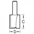 Craftpro Straight Two Flute Router Cutter Bit C018x1 4tc 1 4 In Shank 11 1mm Diameter And 25 4mm Cut Length Tungsten Carbide
