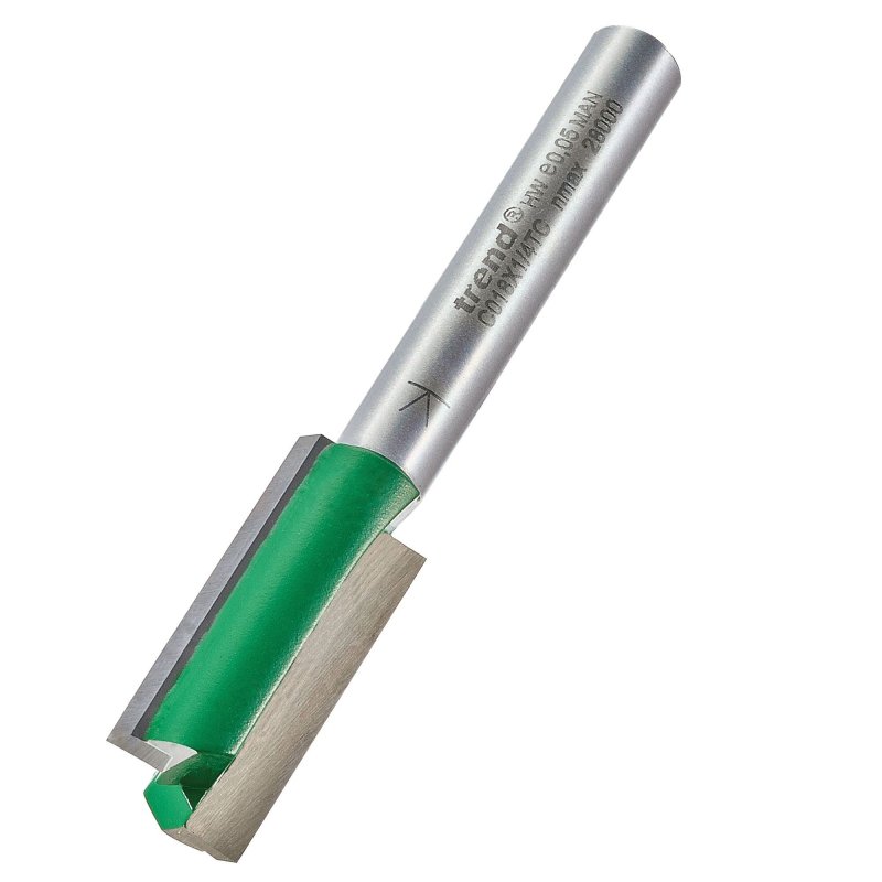Craftpro Straight Two Flute Router Cutter Bit C018x1 4tc 1 4 In Shank 11 1mm Diameter And 25 4mm Cut Length Tungsten Carbide