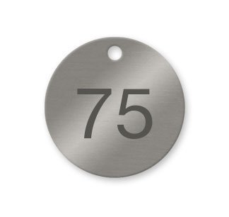 Numbered Stainless Steel Valve Tags Numbered 51-75