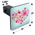 Flower Heart Love Tow Trailer Hitch Cover Plug Insert