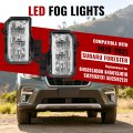 Hecasa Pair Led Fog Light For 2019-2024 Subaruester Front Bumper Driving Lamp Clear Lens Lh Rh Replacement For Su2593131