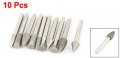 Uxcell 60mm Long 6mm Dia Shank Diamond Grinding Bit Mounted Point Set 10 Pcs