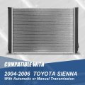 Dpi 2681 Factory Style 1-row Cooling Radiator Compatible With Toyota Sienna At Mt 04-06 Aluminum Core