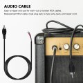 2pack 10 Ft Rca Male Plug To Wire Audio Speaker Subwoofer Hdtv Cable Cord