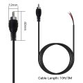 2pack 10 Ft Rca Male Plug To Wire Audio Speaker Subwoofer Hdtv Cable Cord