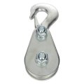 Pulley Hook 2 Ton 4400 Lbs Snatch Block With Heavy Duty Steel For 3 8 In Wire Rope Cable Winch Recovery Medium Size Universal 