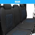 Uxcell Car Leather Seat Covers Rear Back For Dodge Ram 1500 2500 3500 Crew Cab 2009-2014 2015-2018 2019-2023 Protectors Pad