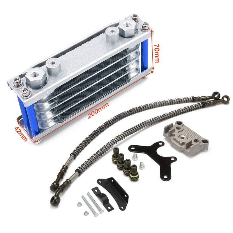 Engine Oil Cooling Cooler Radiator Set For 70 110 125 140cc Pit Dirt Bike Atv Motorcycle Blue1