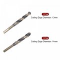 Uxcell Reduced Shank Drill Bit Set 13mm 14mm Titanium Nitride Coated High Speed Steel 4341 Tri-flat Drilling Tool For Stainless