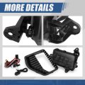 Auto Dynasty Full Led Front Bumper Driving Fog Light Lamps With Switch And Bezels Compatible Gmc Sierra 1500 19-22 Driver