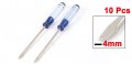 Uxcell 10 Pcs Nonslip Handle 60mm Length Shaft 3mm Tip Slotted Screwdriver