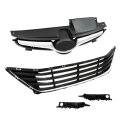 Front Upper And Lower Grille Grill With Bumper Brackets Set Replacement For 2014 2015 2016 Elantra