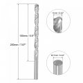 Uxcell 6542 High Speed Steel Straight Shank Twist Extra Long Drill Bit Uncoated 11mm Diameter 200mm Length