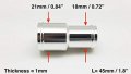 Autobahn88 Reducer Aluminum Alloy Vacuum Hose Joiner Od 0 72-0 84 18-21mm