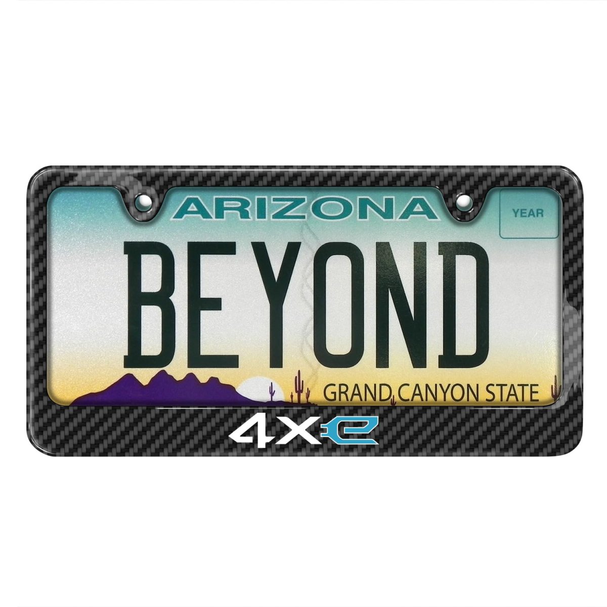 Jeep 4xe Black Carbon Fiber Look Abs Plastic License Plate Frame Official Licensed 12 In X 6 Universal Fit For Car Suv Truck