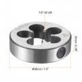 Round Threading Dies 1 2 -32 Un Alloy Tool Steel Machine Thread Repair Hand