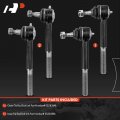 A-premium Set Of 4 Front Inner Outer Tie Rod End Kit Compatible With Chevrolet Gmc Cadillac Tahoe 95-00 Blazer 92-94 K1500