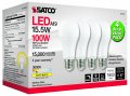 4pk Satco 15 5w 120v A19 Led E26 Medium Base 1600 Lumens 3000k