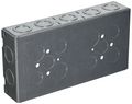 Hubbell-raco 952 3 Gang 1-5 8-inch Deep Welded Electrical Box With 14 Concentric 1 2-inch And 4-inch Knockouts 