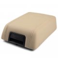 Armrest Lid Leather Cover Pad For 2004-2008 Ford F150 Center Console Protector Top Replacement Beige 