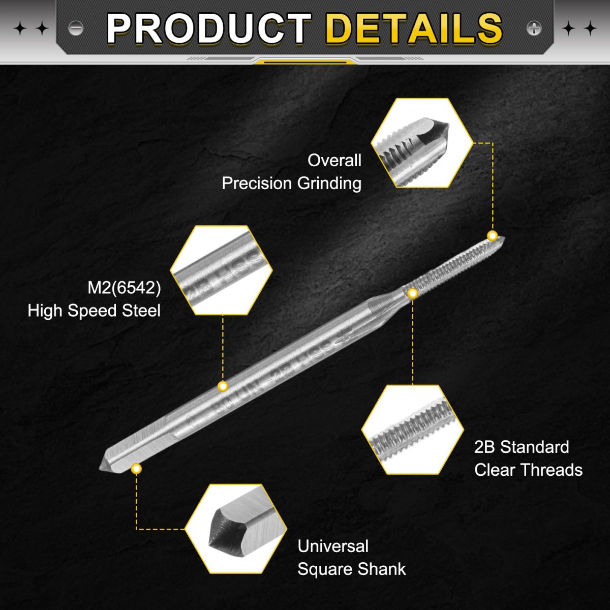 Hand Plug Tap 0-80 Unf 2b Left Thread Style Taps Straight Flute Screw Tapping Threading Tool High Speed Steel Hss6542